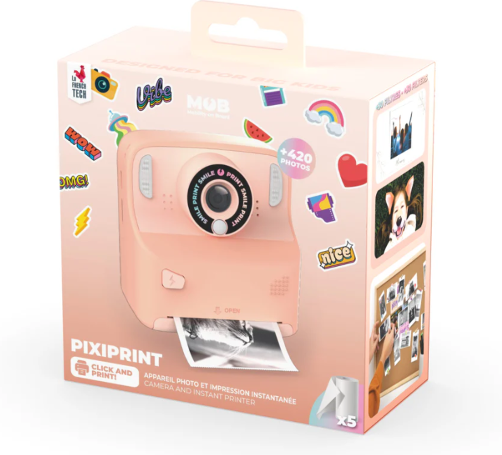 Mobility on board | Pixiprint Click & print camera | Zalm roze