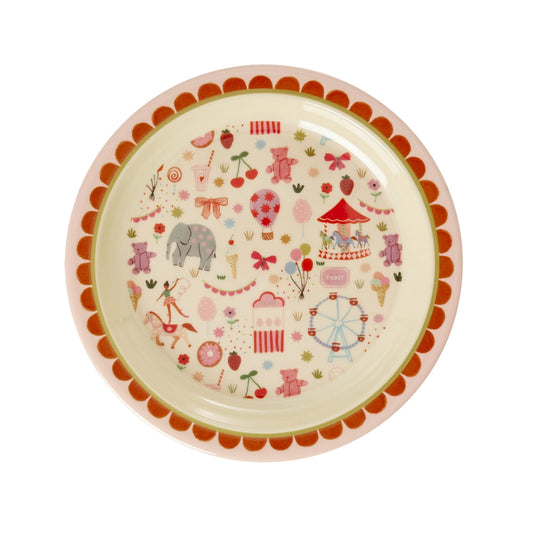 Rice | Melamine dinerbord - Circus rood