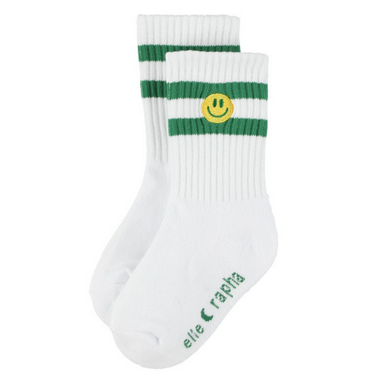 Elle and rapha | Smiley  Socks | Green