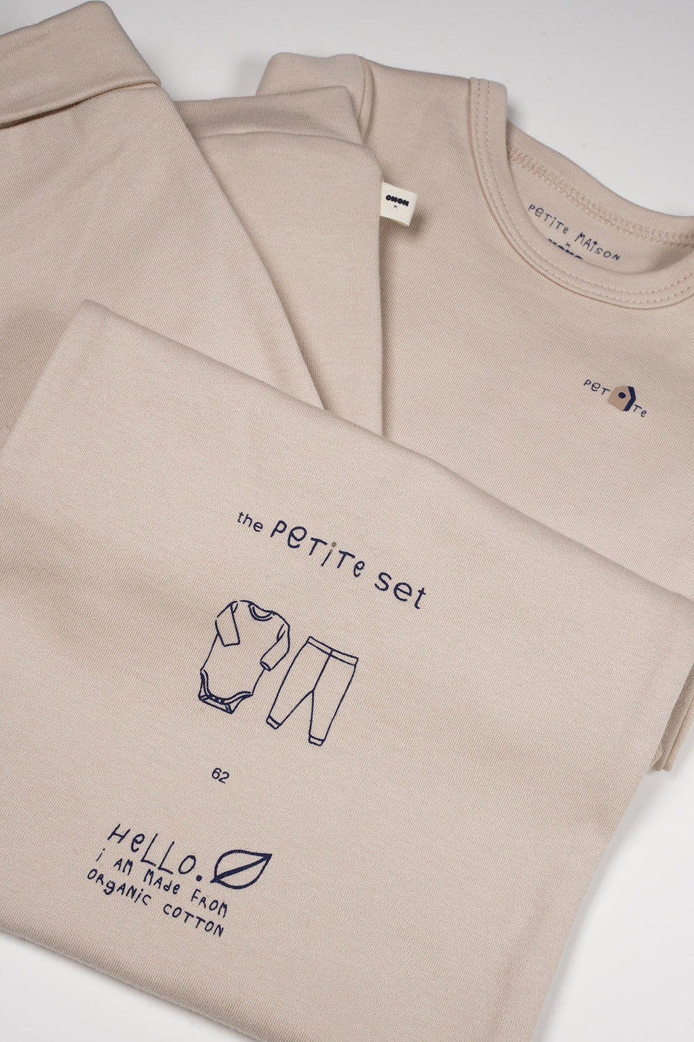 Petit maison | Stormy 2 delige set Romper + legging | Oatmeal