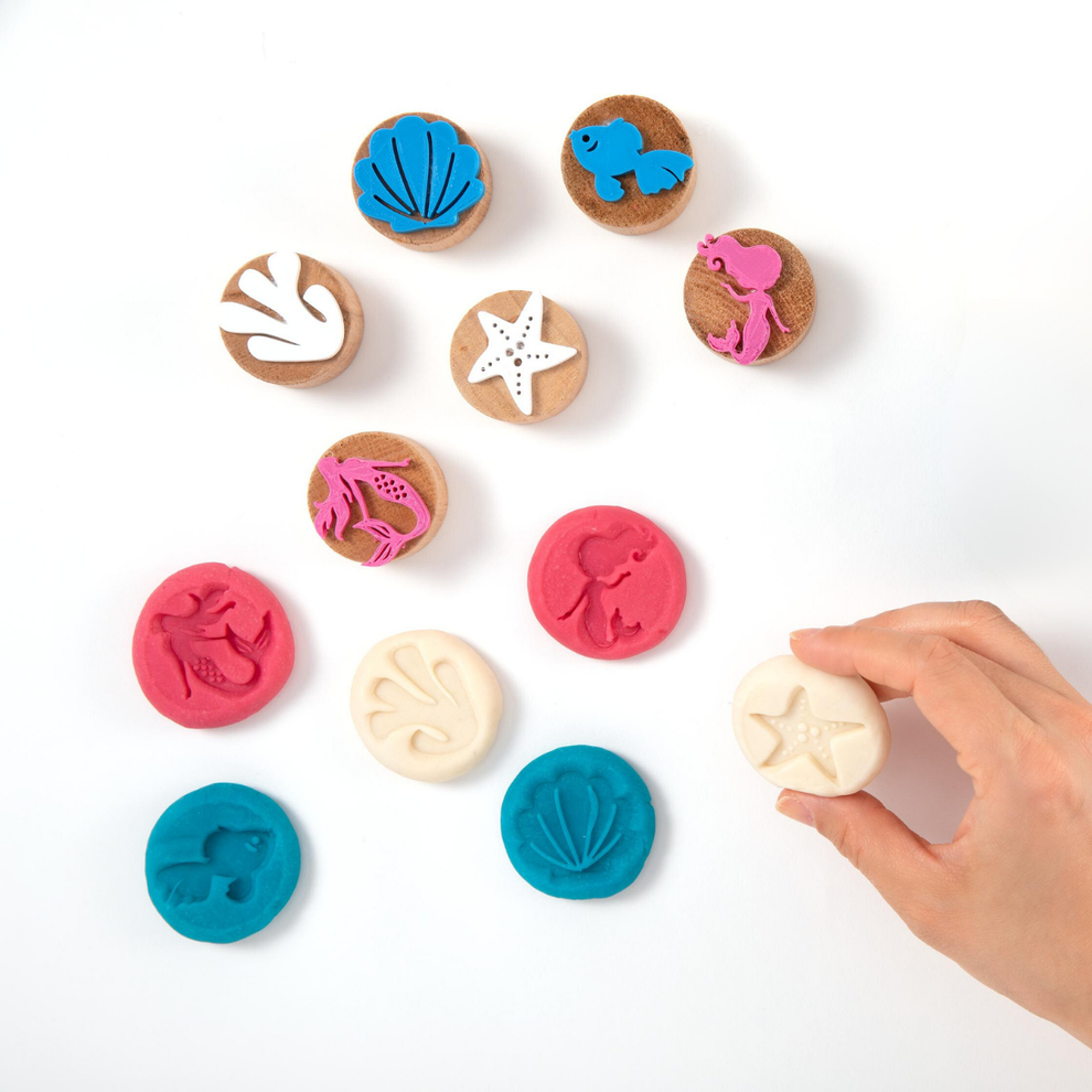 ChildGen | Wooden stamp | Mermaid set