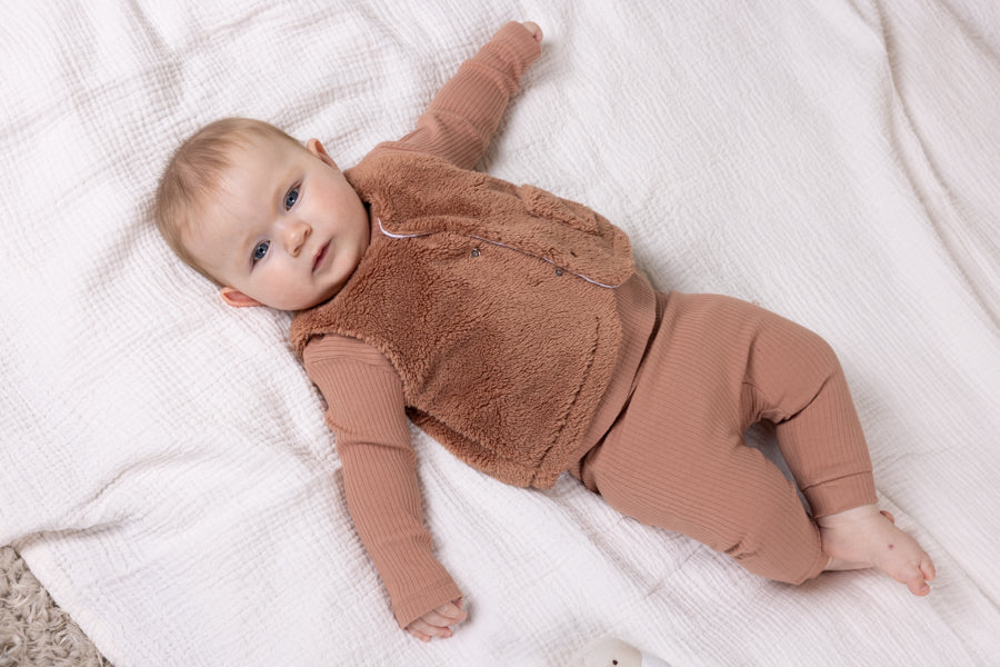 Petit maison | Kato teddy gilet | Caramel
