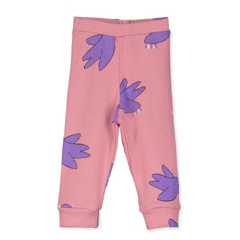 Lotiekids | Baby rib legging Flowing birds | Rose