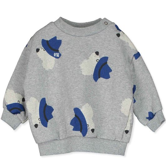 Lotiekids | Baby sweatshirt Chill dog | Light grey melange