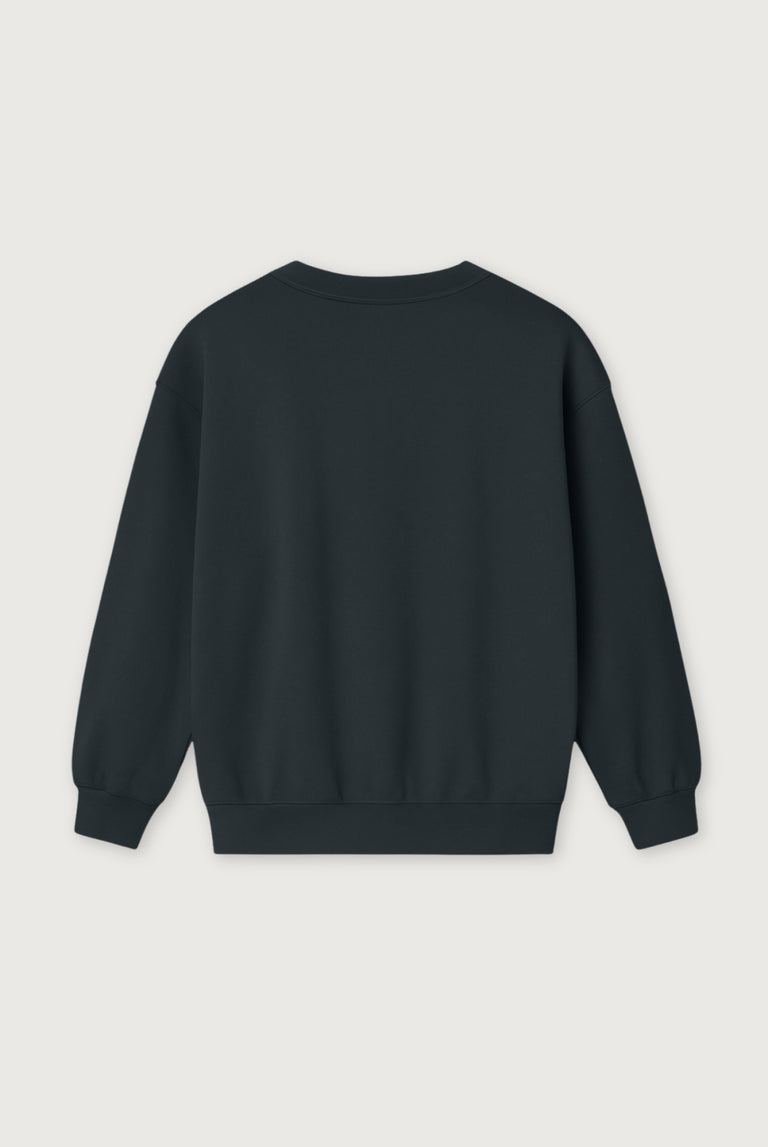 Gray label | Dropped shoulder sweater | Nearly black