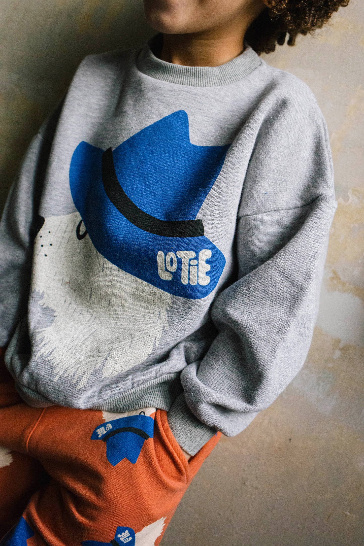 Lotiekids | Sweatshirt Chilldog | Grey melange