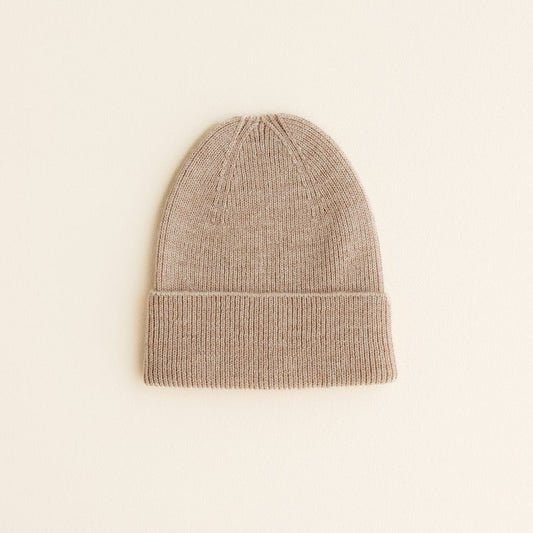 Hvid | Beanie Fonzie 0-6m | Sand