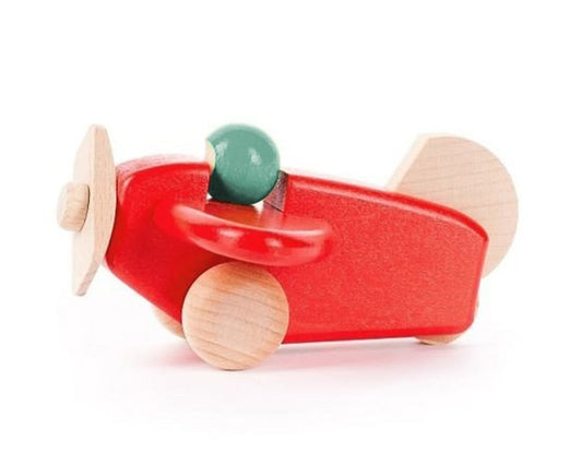 Bajo | houten Vliegtuig met piloot | Rood