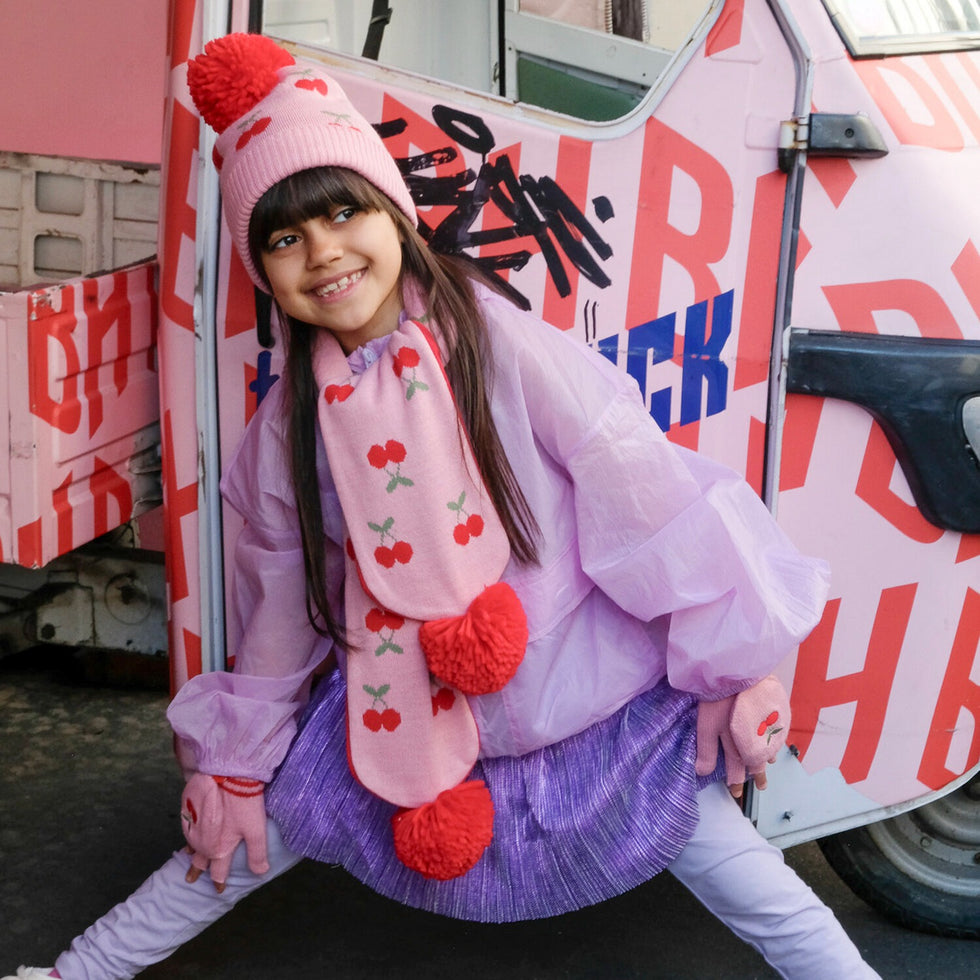 Rockahula | Cherry knitted hat | 3-6y