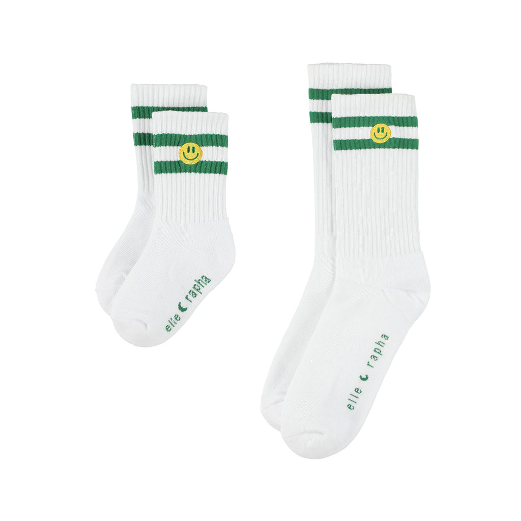 Elle and rapha | Smiley  Socks | Green