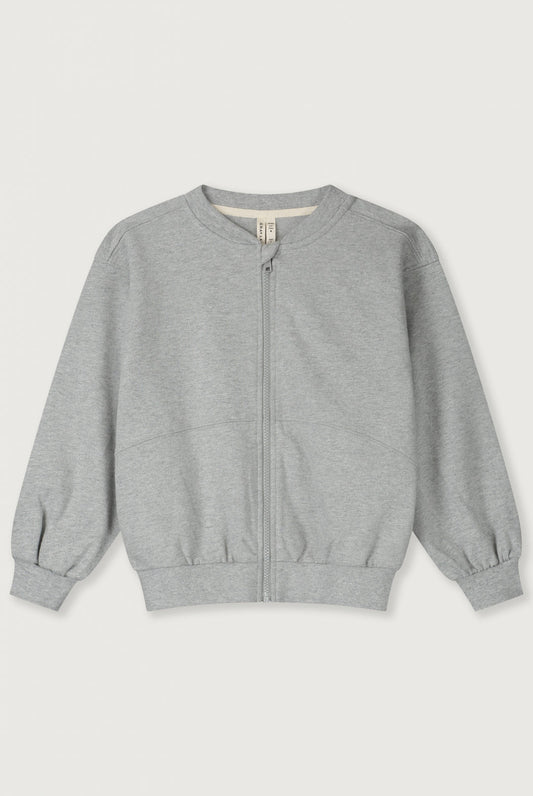 Gray label | Bomber sweatshirt w/ Zip |  Grey melange