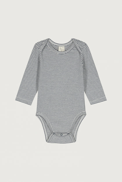 Gray label | L/S onesie romper | Blue grey/ cream