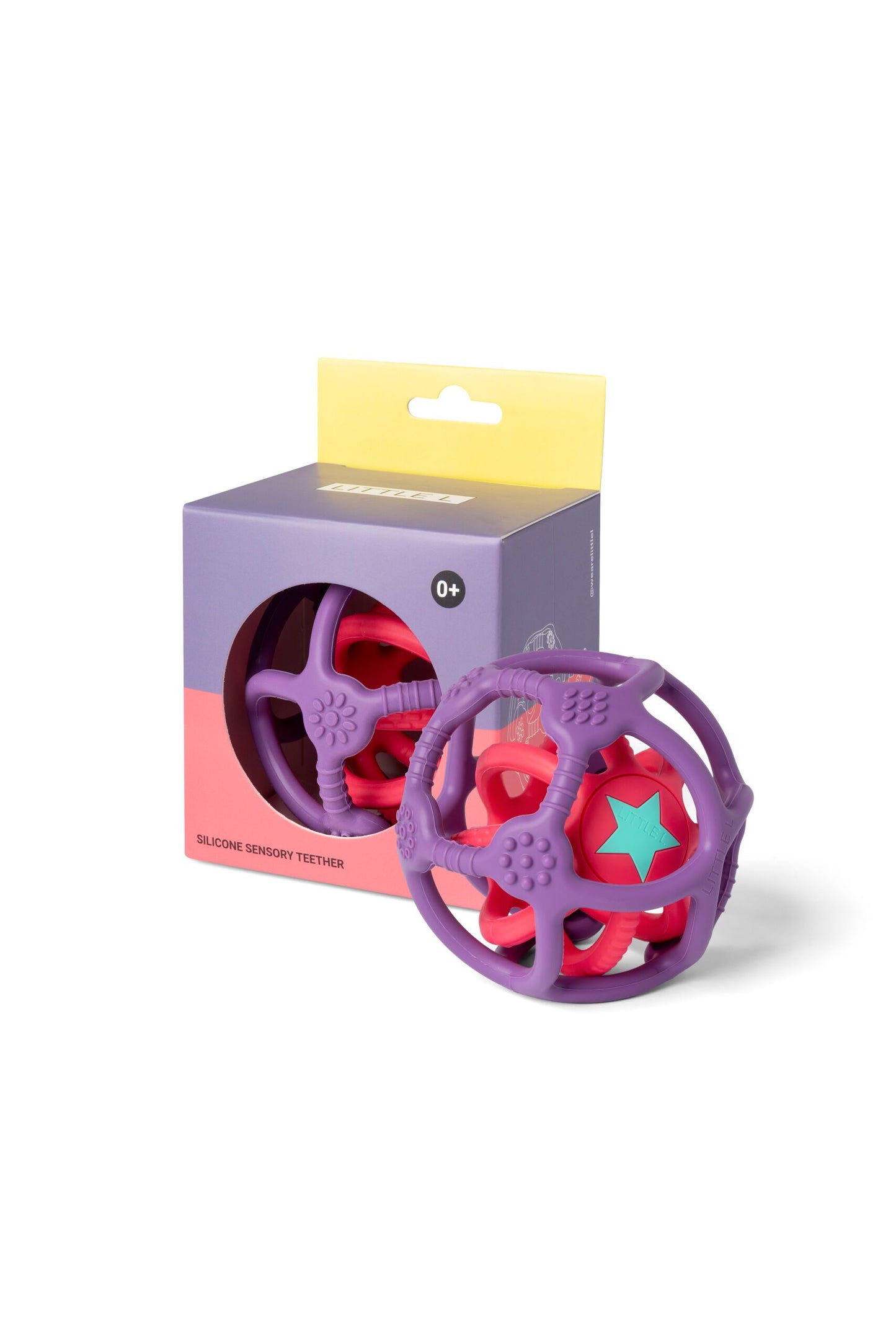 Little L | Sensory balls Set of 2 | Purple and pink