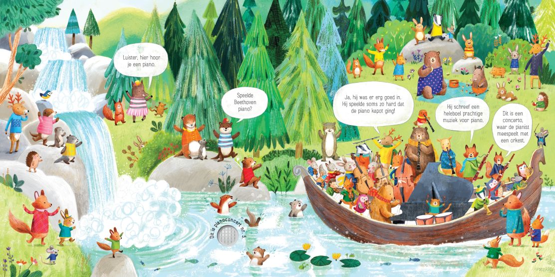 Usborne | Geluidenboek : Het dierenorkest speelt Beethoven