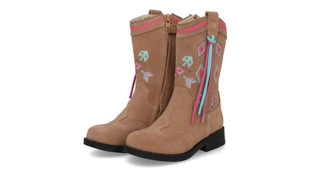 Shoesme| Laarzen cognac blue pink