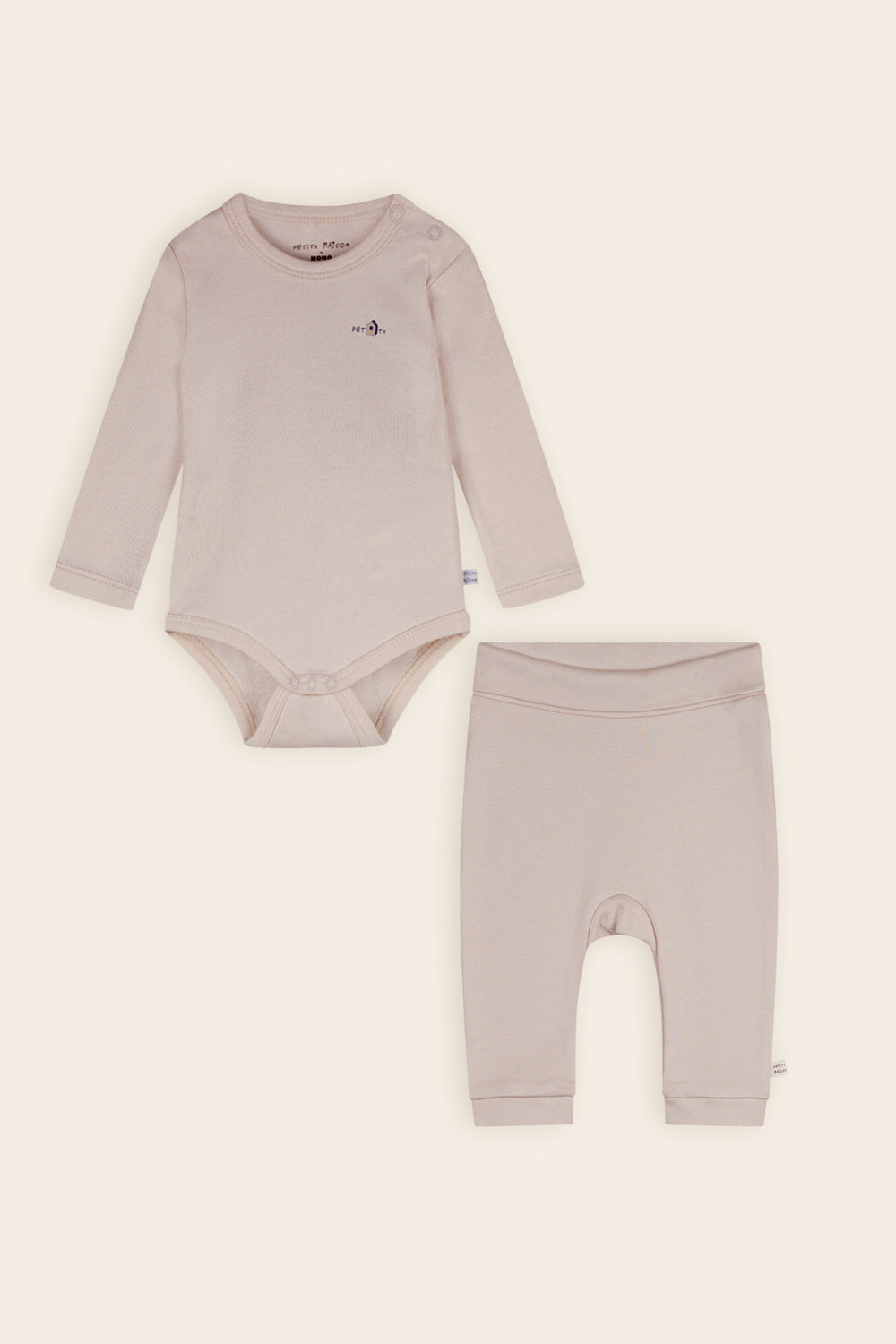 Petit maison | Stormy 2 delige set Romper + legging | Oatmeal