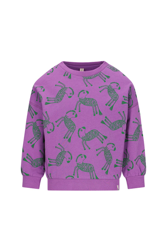 The new chapter | Sweater Bobbie | Zebraprint paars