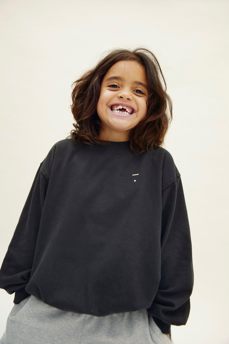 Gray label | Dropped shoulder sweater | Nearly black