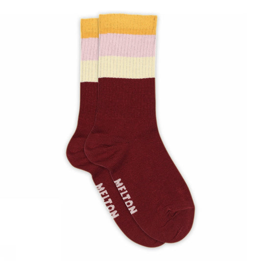 MP Denmark | Wide Stripes socks | sundried tomato