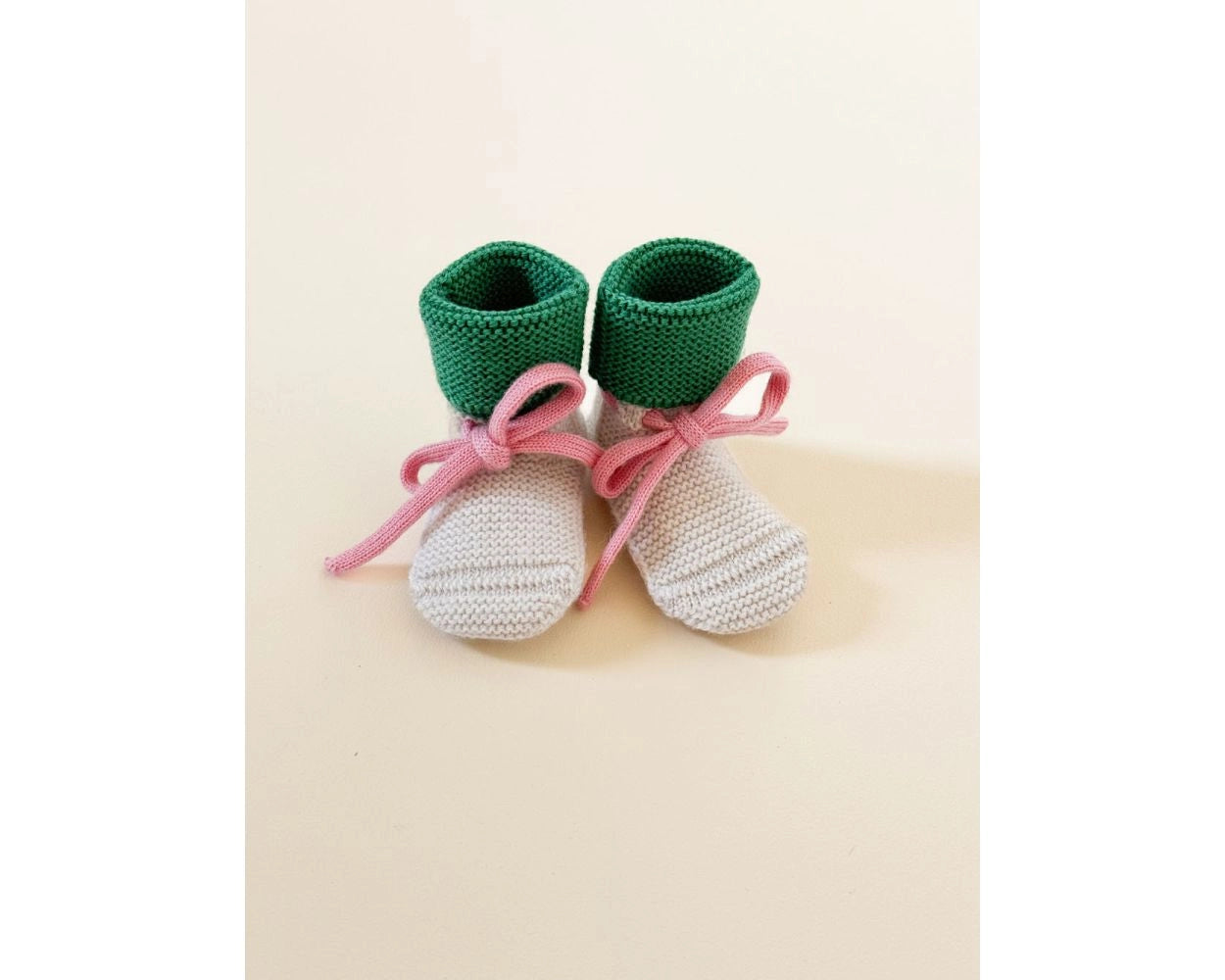 Hvid | Booties Cream/grass | 0-9m