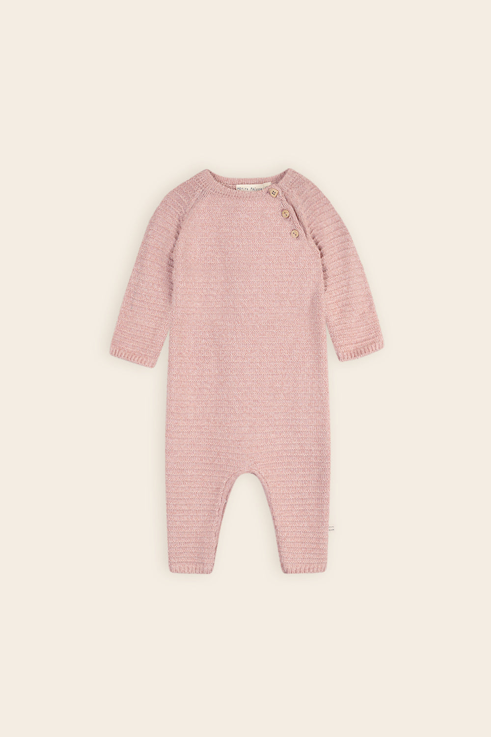 Petit maison | Senne Knitted playsuit | Pastel pink
