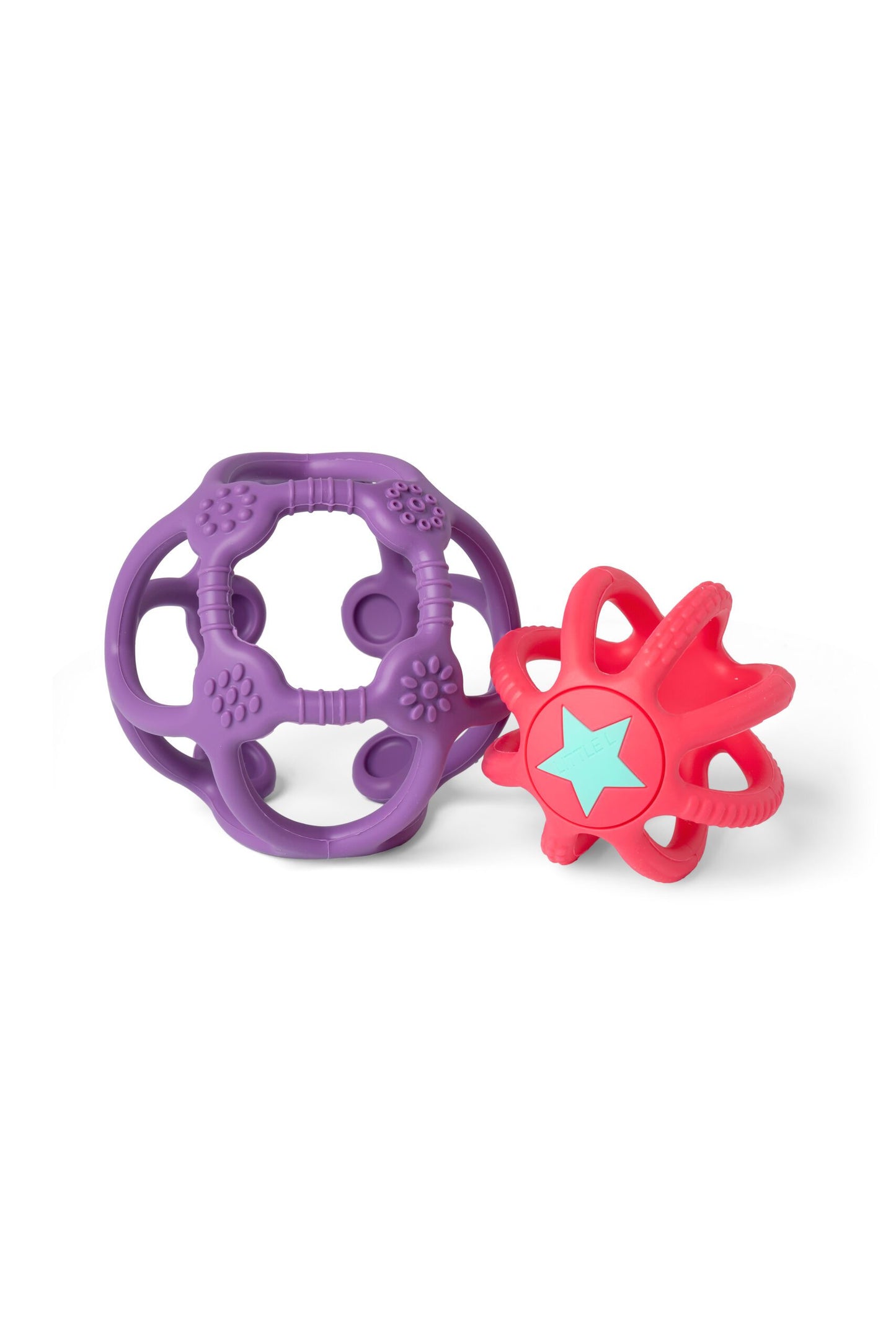 Little L | Sensory balls Set of 2 | Purple and pink