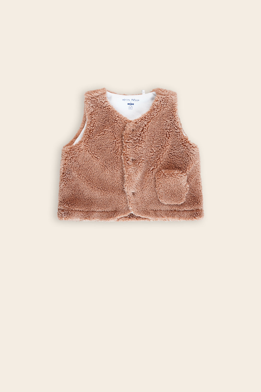 Petit maison | Kato teddy gilet | Caramel