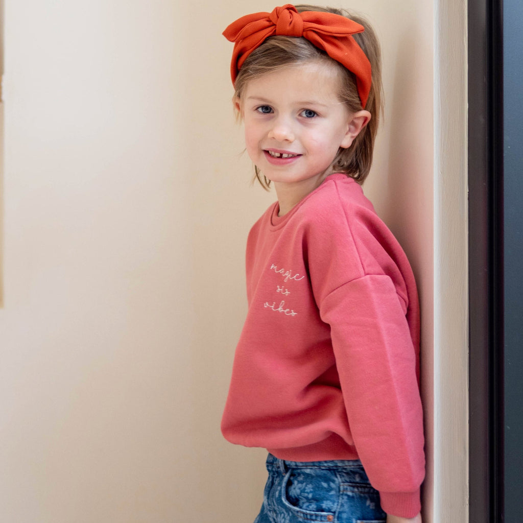 Elle and Rapha | Sweater loose fit | Sweet raspberry
