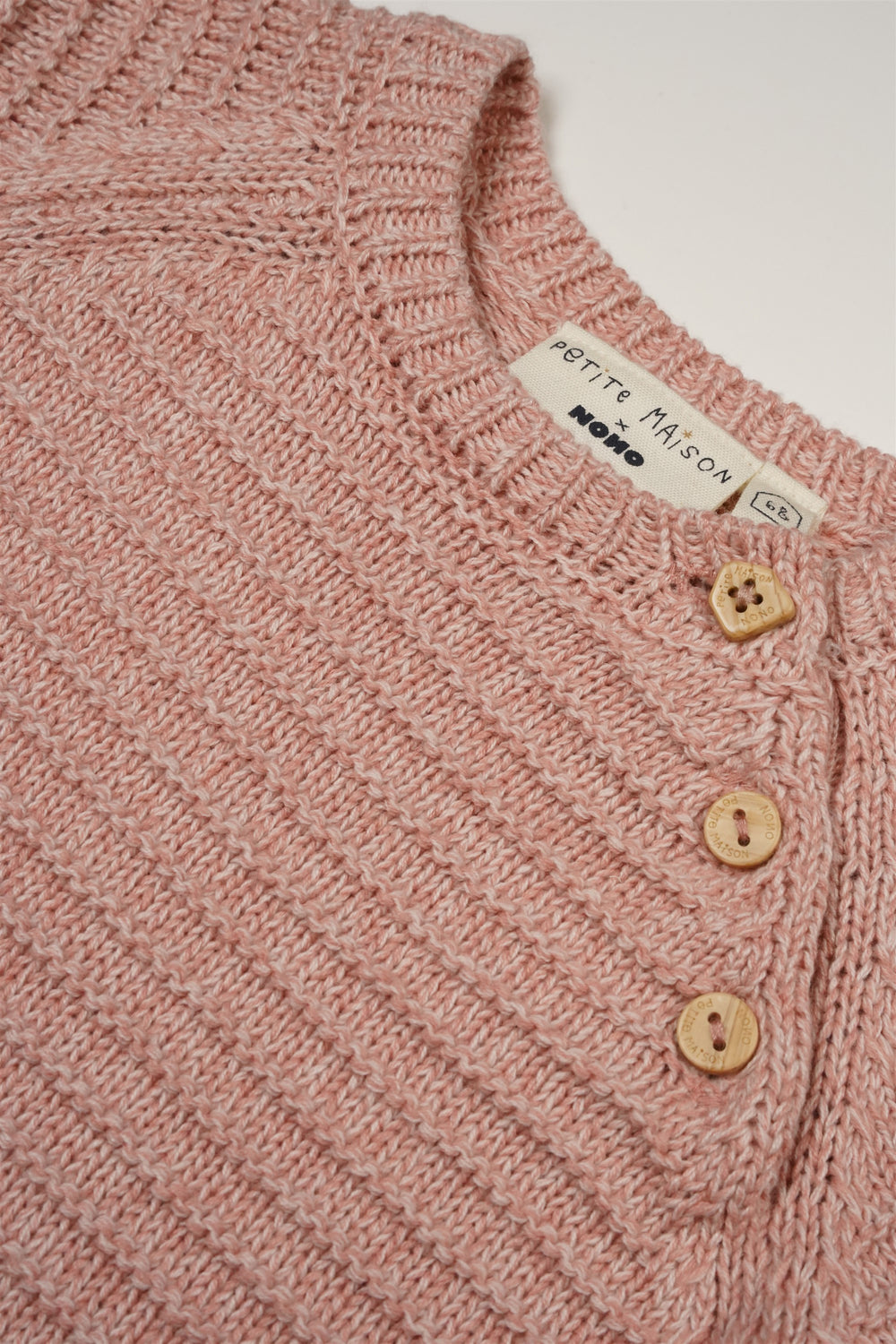 Petit maison | Senne Knitted playsuit | Pastel pink