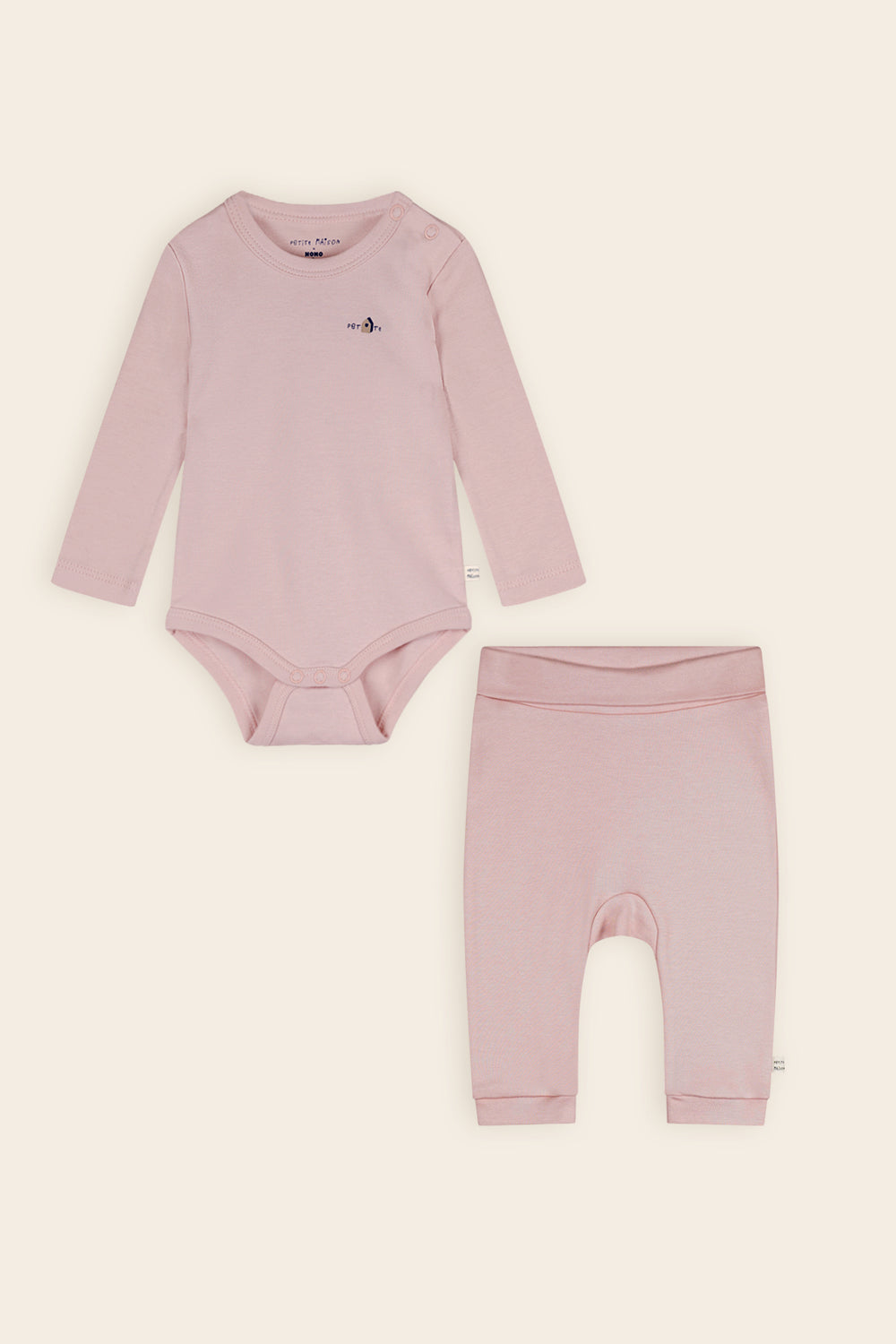Petit maison | Stormy 2 delige set Romper + legging | Pastel pink