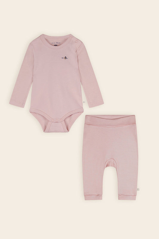 Petit maison | Stormy 2 delige set Romper + legging | Pastel pink